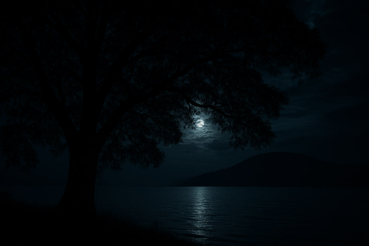 Siluet Pohon Rindang yang Menyibak Tabir Malam di Danau Toba post thumbnail image