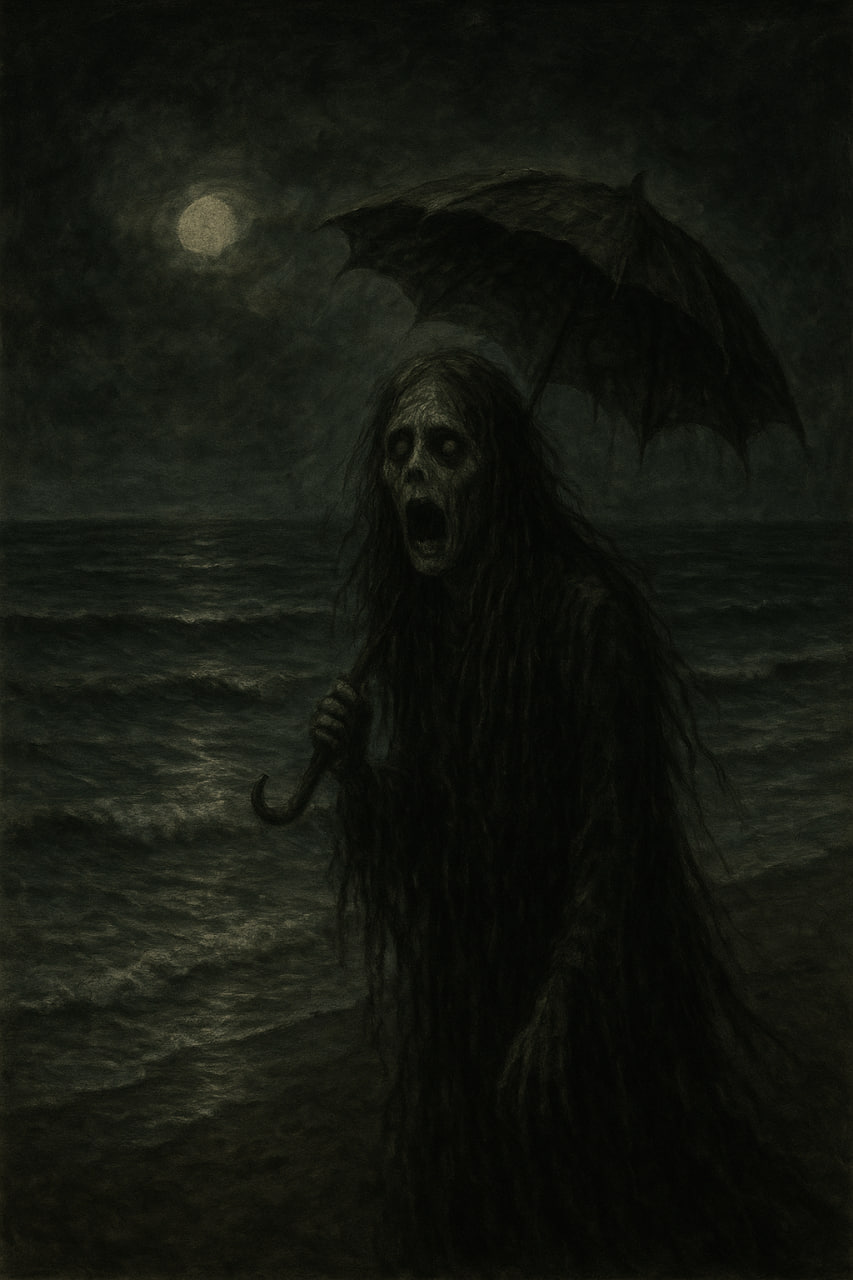 desir rumbai payung di Pantai Lovina